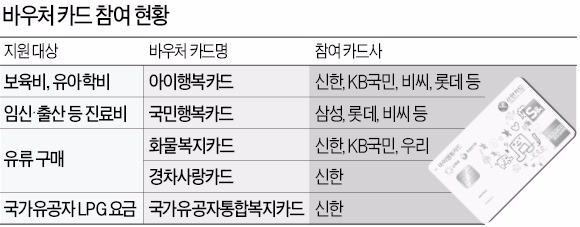 10조 바우처 카드 시장 놓고 카드사 '대격전'