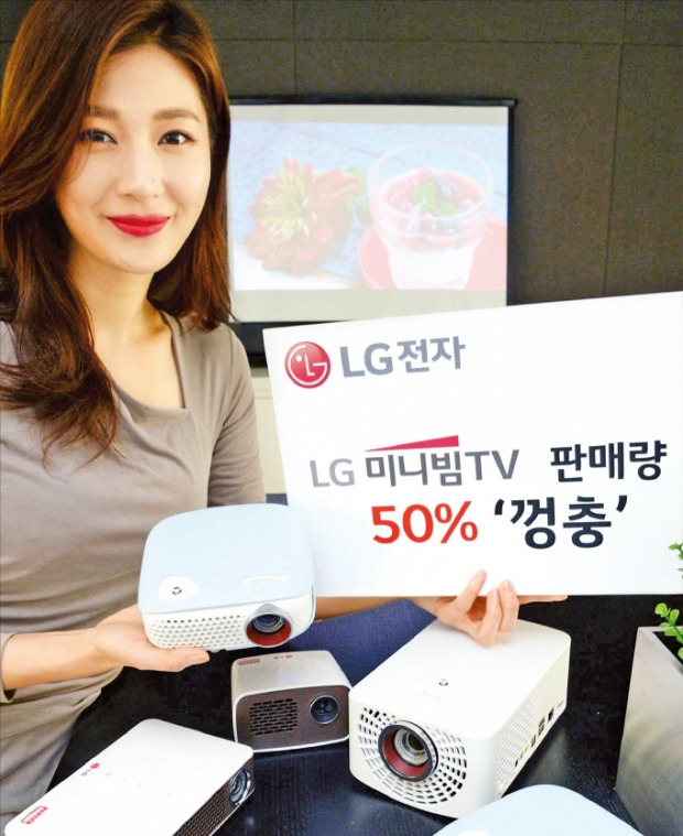 LG 미니빔 TV 인기몰이