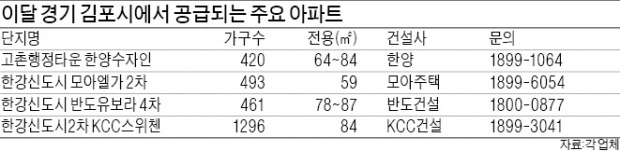 김포에 '분양 폭포'…이달에만 4개 단지 2670가구