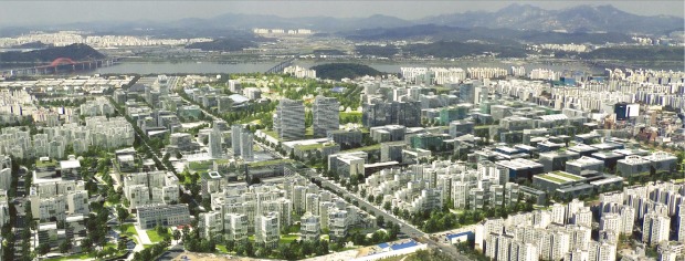 컨벤션센터 등이 들어설 특별계획구역을 포함한 서울 마곡지구 전경 조감도. SH공사 제공