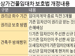 [야당에 막힌 국회] 상가 권리금 보호 기존 임대차에도 적용