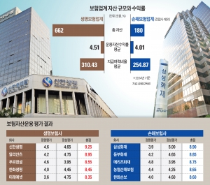  신한생명, 건전성·수익률 '으뜸'…삼성화재, 운용체계 '모범답안'