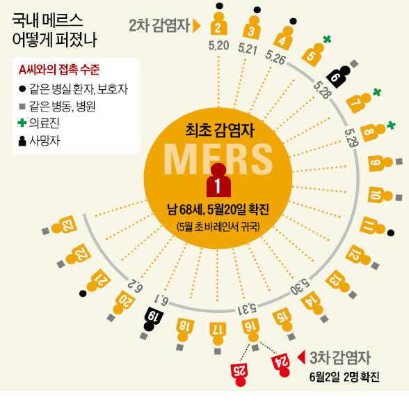 [메르스 확산] 메르스 환자수 '세계 3위'…대규모 확산여부 앞으로 2주가 고비