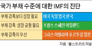 IMF "미국·독일·영국·한국, 빚 감축보다 성장정책이 바람직"