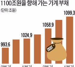  1000조 넘은 가계빚 '눈덩이' 우려…금리 인상땐 '뇌관', 소비 꺾일 수도