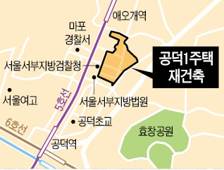 애오개역 인근 공덕1구역 재건축