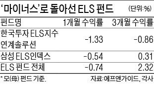 'ELS 펀드' 마이너스 수익률 주의보