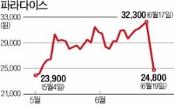 메르스 '불똥'…파라다이스·GKL 등 카지노주 급락