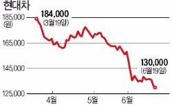 현대차, 장중 13만원도 뚫렸다