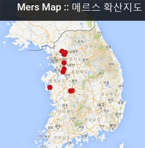 시민이 직접 만든 &#39;메르스 지도&#39; 등장으로 &#39;사이트 방문자 폭주&#39;