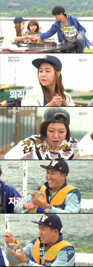 &#39;1박2일&#39; 신지, 벌칙받으러 간 김종민 식사 대신 챙겨 &#39;의리&#39;