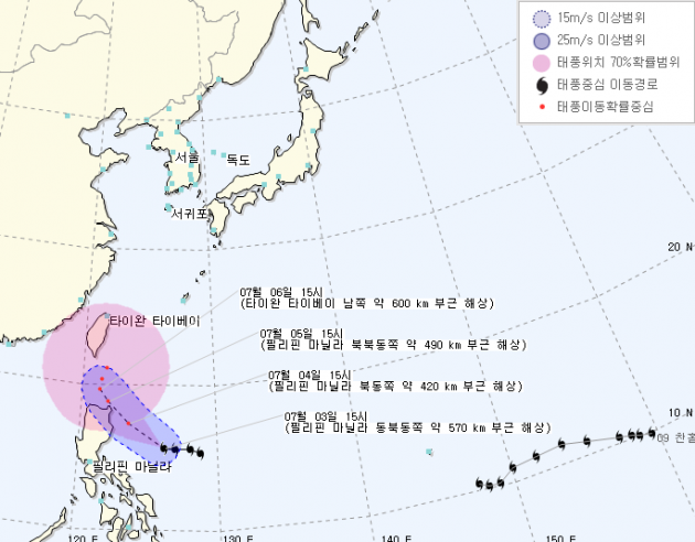 10호 태풍 린파 / 10호 태풍 린파 사진=기상청 홈페이지 캡처