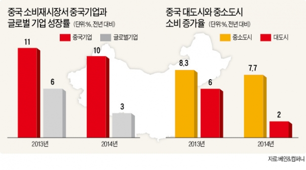 中 소비재 시장서 토종기업 '기세등등'