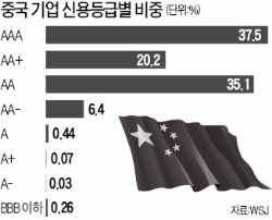 중국, 신용등급 부풀리기…기업 93%가 'AA' 이상