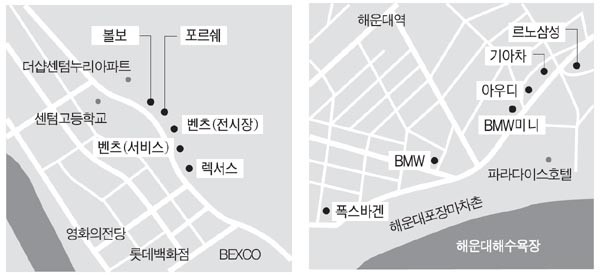 부산 해운대에 명품 자동차 거리 만든다