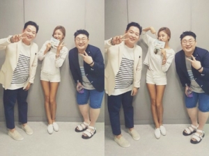 투빅-NS윤지, 강제 몸매 몰아주기..유쾌한 인증샷 공개