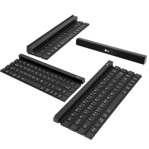 LG전자의 4단 접이식 롤리 키보드(Rolly Keyboard).