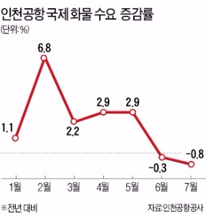 '날개 움츠린' 항공사…여객 이어 화물 수요까지 감소