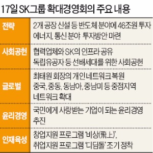 최태원 SK 회장 "에너지·통신도 빨리 투자 늘려라…풍상 내가 먼저 맞겠다"