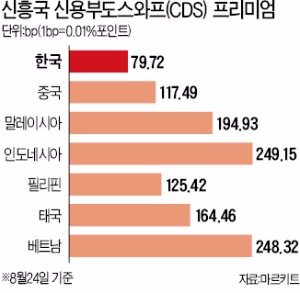 [커지는 '중국 리스크'] 중국 리스크 '불똥'…신흥국 부도위험↑