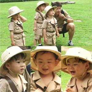 &#39;슈돌&#39; 삼둥이, 정글 탐험대 변신 “앵무새야 사자 소리 내봐”