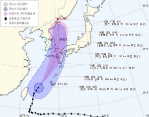 [실검보고서] 15호 태풍 고니 예상 경로, 오늘밤부터 영향 미칠 듯