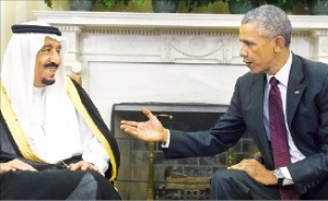 오바마 만난 사우디 국왕 "이란 핵합의 지지"