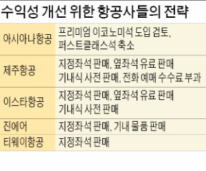 지정좌석 팔고 부가사업 늘리고…'신항로' 찾는 항공사