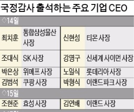 이번주 기업인 줄소환…'호통 국감' 우려