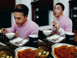 &#39;V앱&#39; 빅뱅 태양, 먹방부터 춤방까지 &#34;깻잎 맛, 춤으로 표현&#34; 폭소