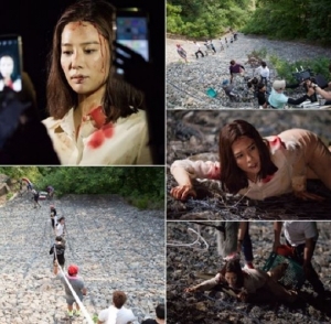 &#39;애인있어요&#39; 김현주, 사고 장면 촬영 비하인드 컷 공개...&#39;피 범벅&#39;