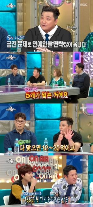 &#39;라디오스타&#39; 윤정수, &#34;로또로 300만원 썼다&#34; 폭소