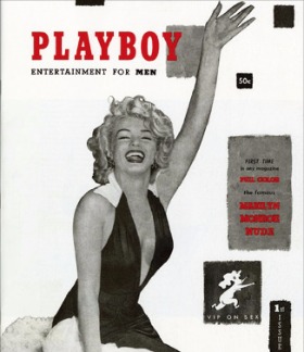 메릴린 먼로의 사진을 실은 1953년 플레이보이 표지. 