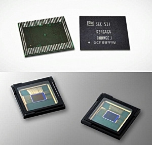 올 들어 삼성전자가 양산에 성공한 12GB 모바일 D램(위)과 1㎛ 1600만화소 모바일 CMOS 이미지센서. 각각 최고용량과 속도, 초소형 구현에 성공했다. / 한경 DB