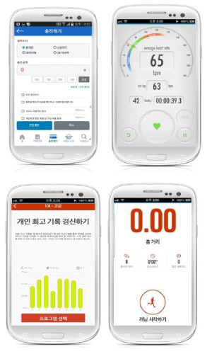 모바일 앱으로 각종 헬스케어 기능을 실시하고 정보를 확인할 수 있다. / 위엔테크 제공