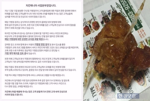 치킨매니아 비닐 치킨 / 사진 = 온라인 커뮤니티