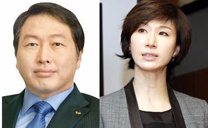 (왼쪽부터)최태원 SK그룹 회장, 노소영 아트센터 나비 관장.
