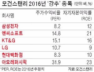 모건스탠리가 뽑은 2016년 '육룡'은