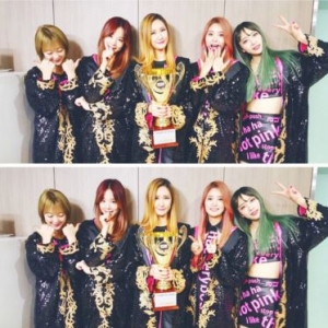 &#39;쇼챔피언&#39; EXID, &#39;핫 핑크&#39;로 첫 1위...&#34;늘 응원해준 LEGGO 감사해&#34;