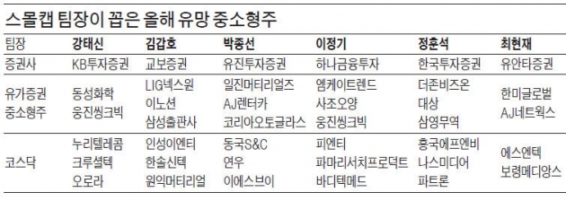 증권사 스몰캡 팀장 6명이 꼽은 중소형주