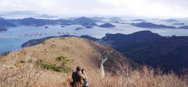 전남 완도군 생일도 백운산에서 본 다도해 