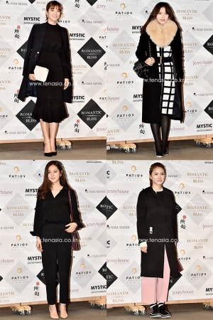 [TENPHOTO] 김성은 오지은 한채아 유하나, 신부를 돋보이게 하는 블랙 패션으로 &#39;개념 하객&#39; 등극(하재숙 결혼식)