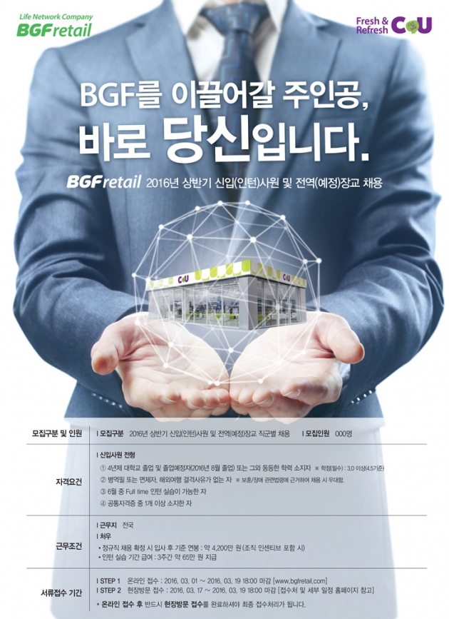 BGF리테일, 상반기 신입 사원 채용