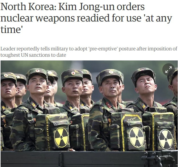 김정은 "언제든 핵무기 쏠 수 있게 준비하라"