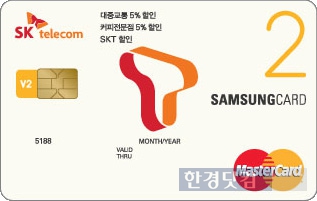 SK텔레콤이 삼성카드와 제휴해 단독 출시하는 ‘갤럭시S7 카드’ 이미지(제공: SK텔레콤)