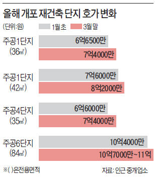 '의기양양' 개포 재건축…호가 8000만원 껑충