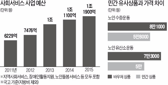 1조2000억 '헛돈' 쓴 복지 바우처 사업