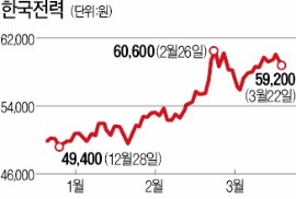 전기요금 인하 요구에…한전 주가 '제동'