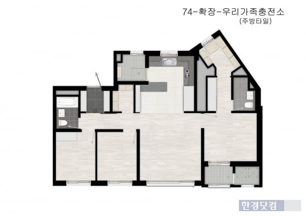 전용 74㎡ 확장형 평면도