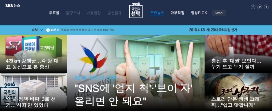 출구조사 (사진=SBS 홈페이지)